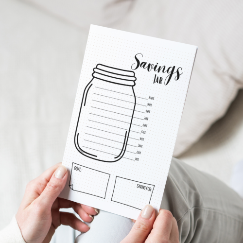 Savings Jar downloadable digital template by iTagDigital