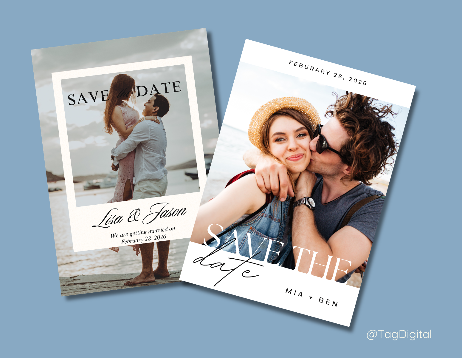 Mobile-friendly Digital Save the Date invitation by iTagDigital