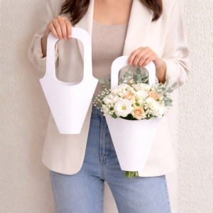 Paper Flower Bouquet Holder