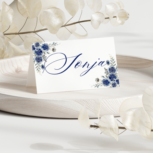 Blue Floral Place card holder
