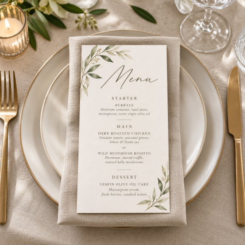 Wedding Menu's